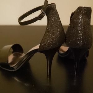 Women"s High Heal Shoes Black Sparkle Like New